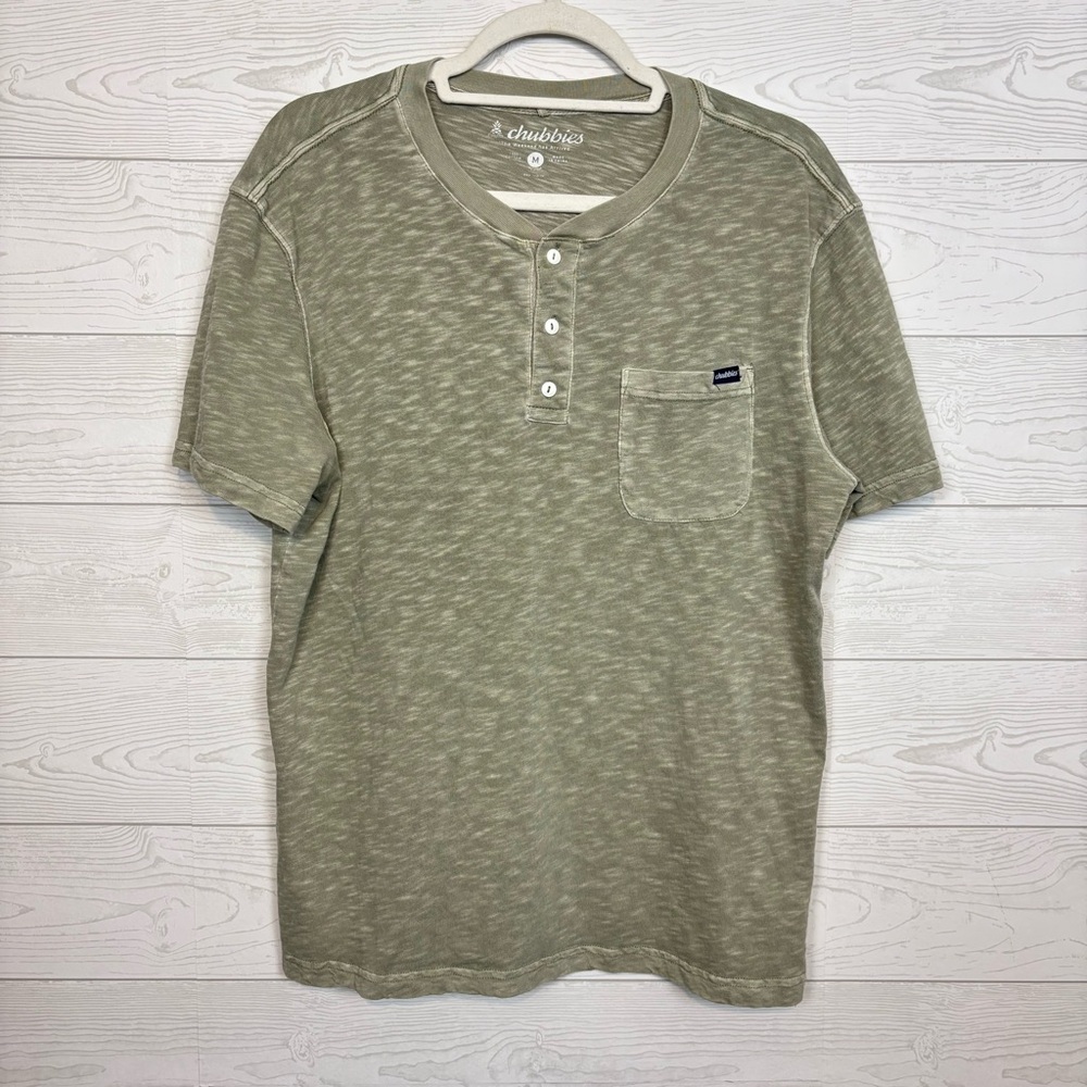 Chubbies The Grey Away Henley Shirt Size Medium